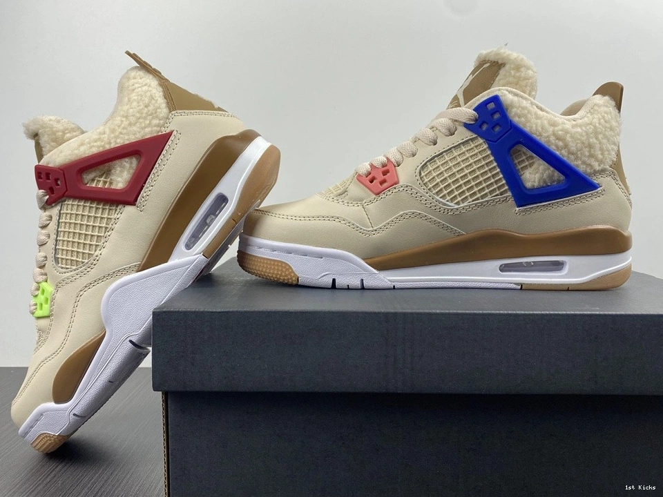 DC0790-103 Air Shoes Beige Jordan Blue Red 4 Blue Retro 0117